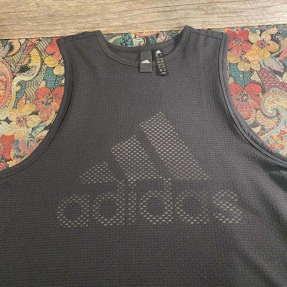 🤡BOGO🤡 NWOT Black ADIDAS Double Layer Logo’d Tank Dress - Womens M - Picture 13 of 14